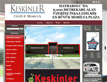 Tablet Screenshot of keskinlermobilya.com